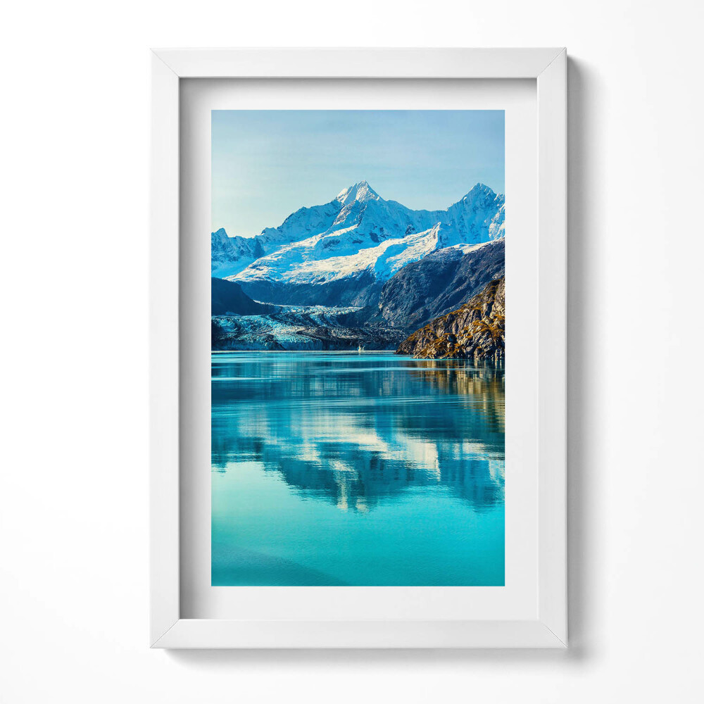 Obraz s rámem elegantní Krásná krajina horského jezera