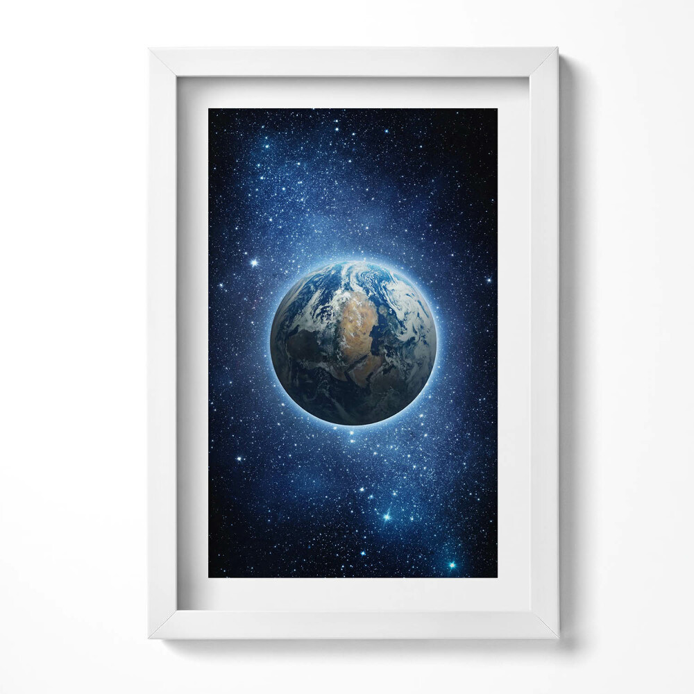 Obraz s rámem elegantní Planeta Země ve vesmíru