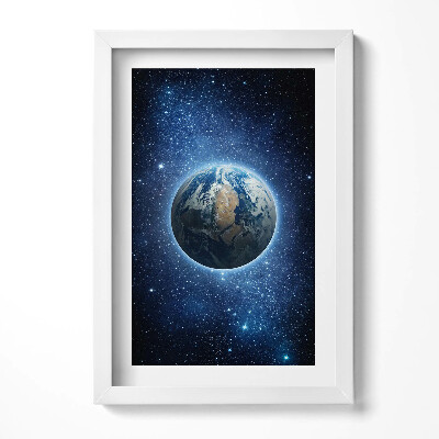 Obraz s rámem elegantní Planeta Země ve vesmíru