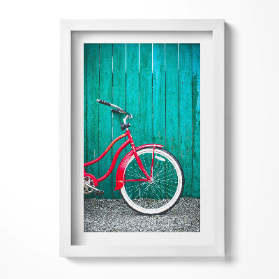 Obraz s rámem elegantní Červené kolo