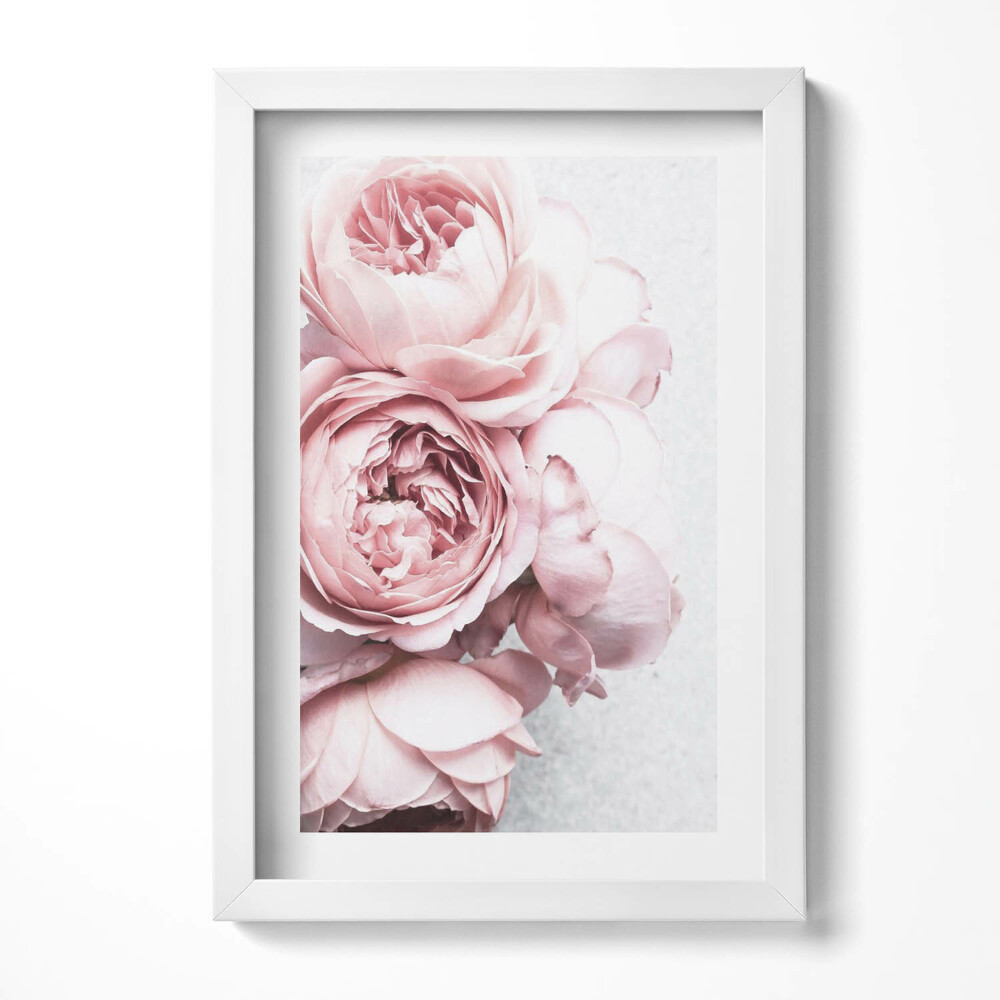 Obraz s rámem elegantní Jemná romantická kytice květin