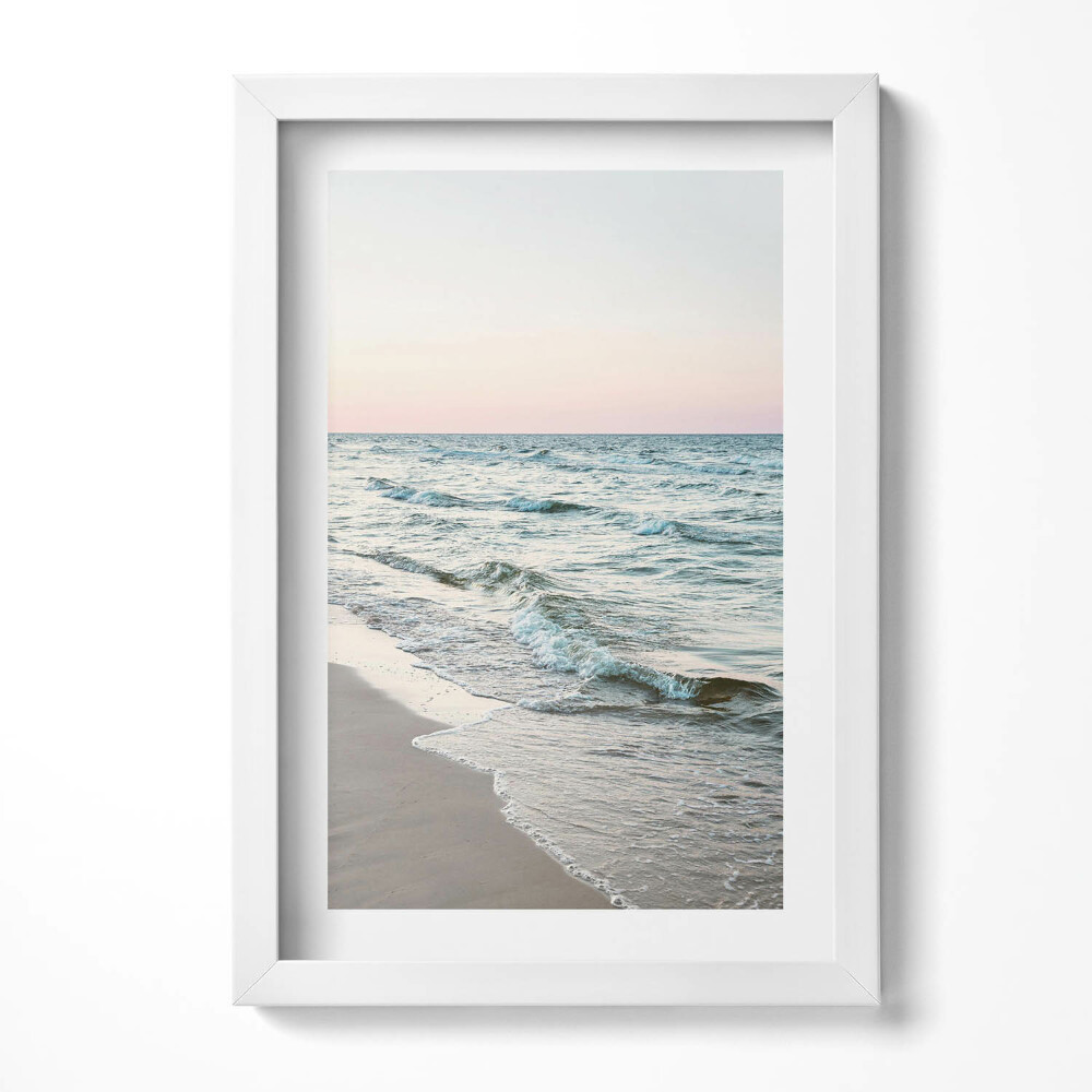 Obraz s rámem elegantní Romantická krajina mořských vln