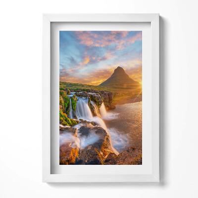 Obraz s rámem elegantní Přírodní krajina při západu slunce