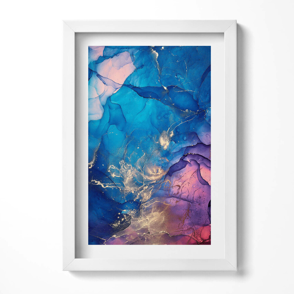 Obraz s rámem elegantní Abstraktní vitráže