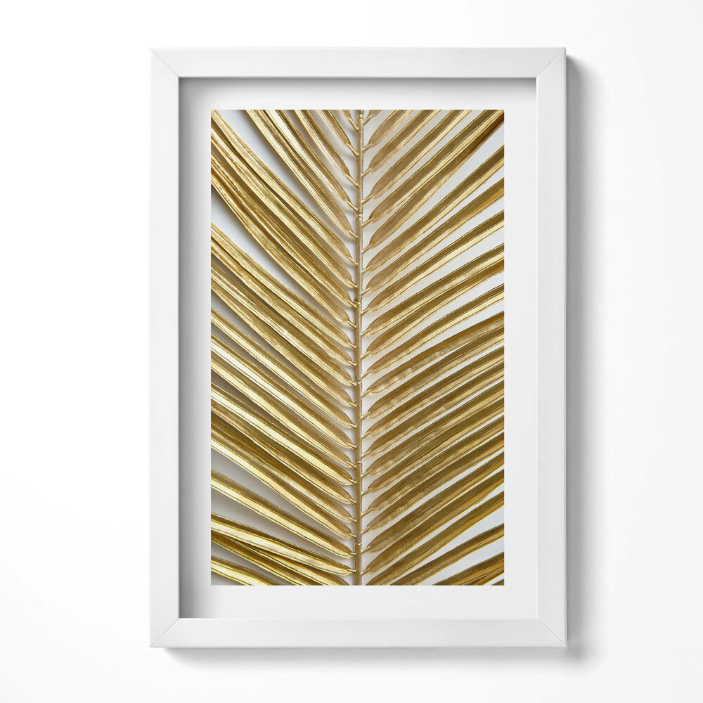 Obraz s rámem elegantní Půvab zlatého lístku