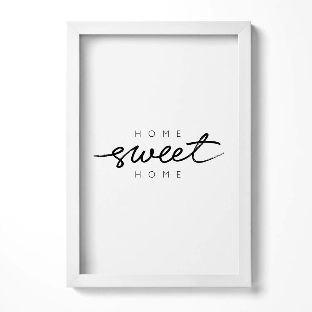 Obraz s rámem elegantní Dekorativní nápis do bytu "Home, sladký domov"