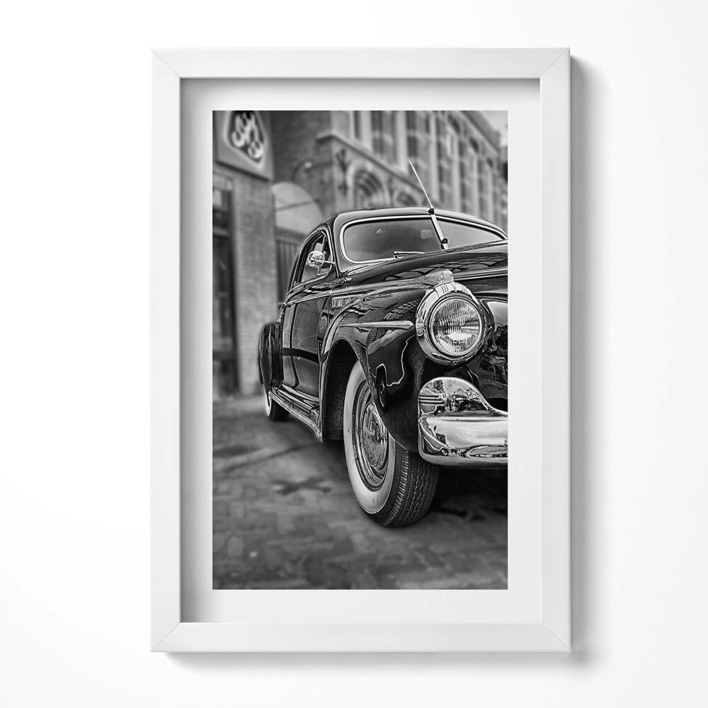 Obraz s rámem elegantní Staré klasické auto