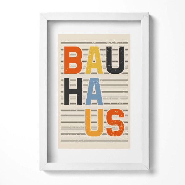 Obraz na MDF Modernistický barevný nápis "Bauhaus"