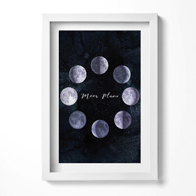 Obraz s rámem elegantní Ilustrace fáze měsíce