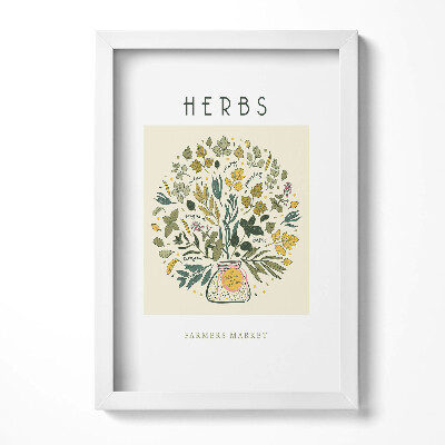 Obraz s rámem elegantní Byliny ilustrace