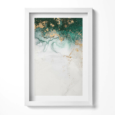 Obraz s rámem elegantní Abstraktní kompozice se zlatem