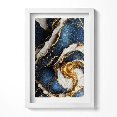 Obraz s rámem elegantní Glamour abstraktní textura se zlatem