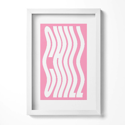 Obraz s rámem elegantní Vlnitý nápis 