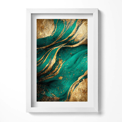 Obraz s rámem elegantní Abstrakce se zlatem