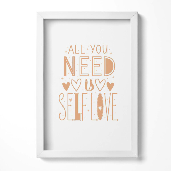 Obraz na MDF Inspirující nápis "All you need is selflove"