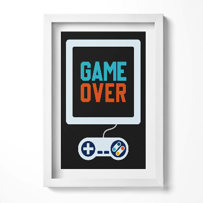 Obraz s rámem elegantní Nápis hráče 