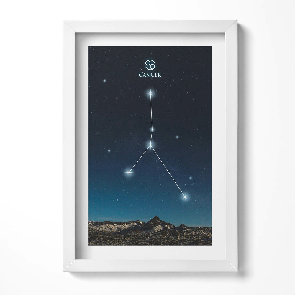 Obraz s rámem elegantní Rak souhvězdí zvěrokruhu