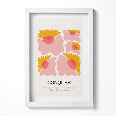 Obraz s rámem elegantní Ilustrace rostlin a květin