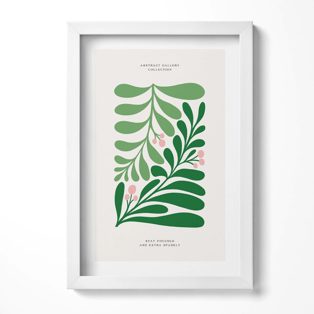 Obraz s rámem elegantní Ilustrace rostlin a květin