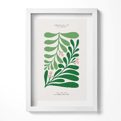 Obraz s rámem elegantní Ilustrace rostlin a květin