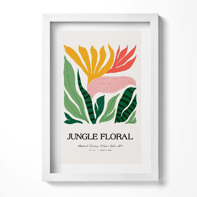 Obraz s rámem elegantní Ilustrace rostlin a květin