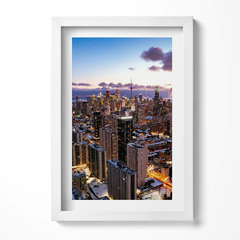 Obraz s rámem elegantní Architektura velkoměsta z ptačí perspektivy