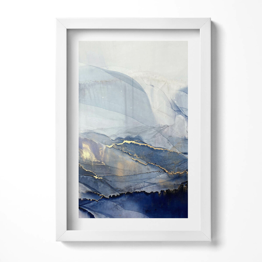 Obraz s rámem elegantní Abstrakce se zlatem