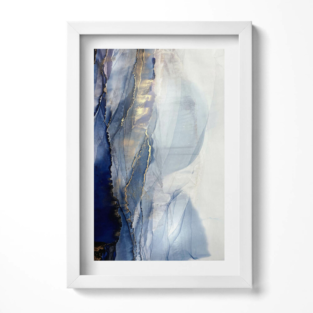 Obraz s rámem elegantní Abstrakce se zlatem