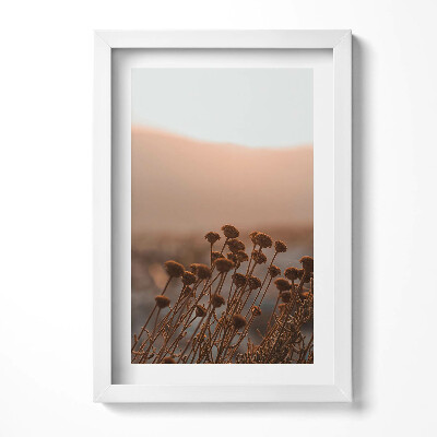 Obraz s rámem elegantní Boho romantická tráva krajina