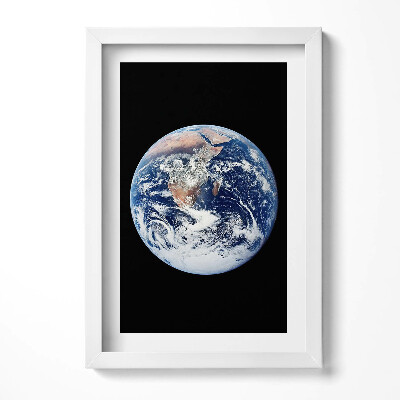 Obraz s rámem elegantní Země viděná z vesmíru