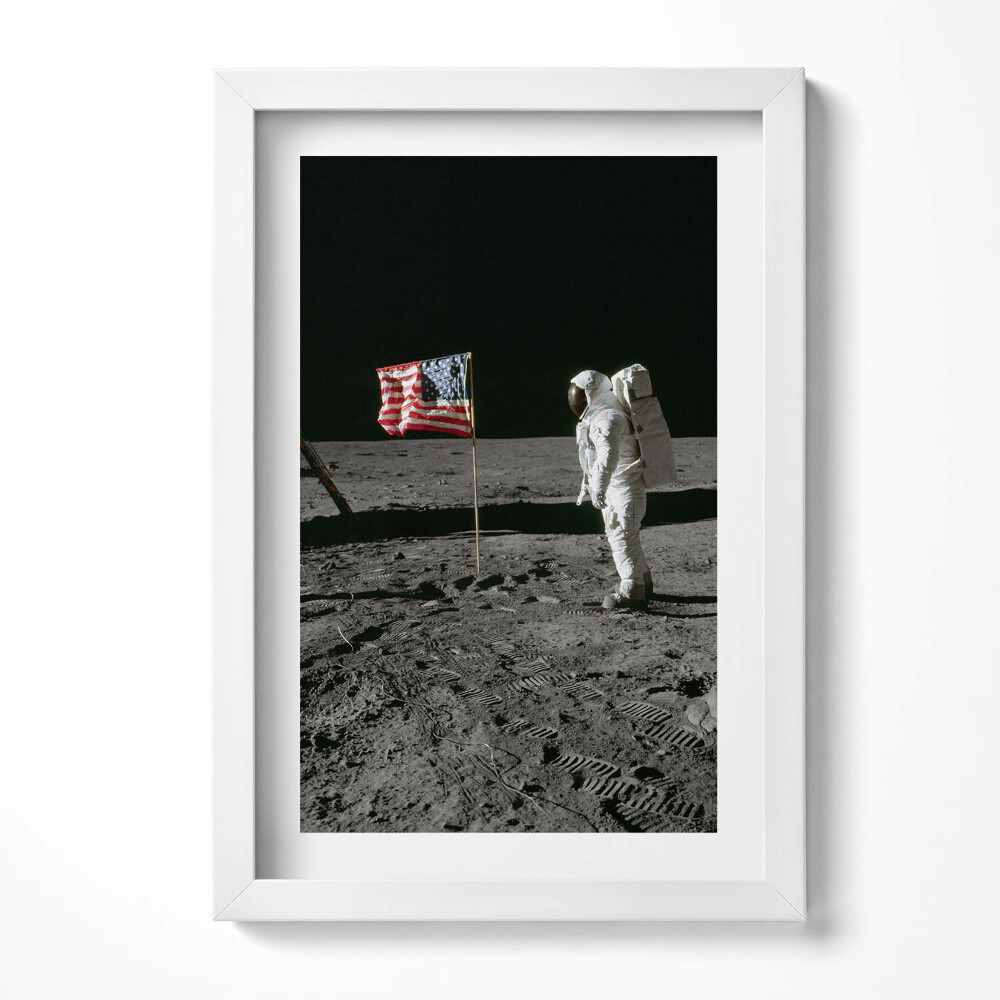 Obraz s rámem elegantní Přistání na Měsíci - foto NASA