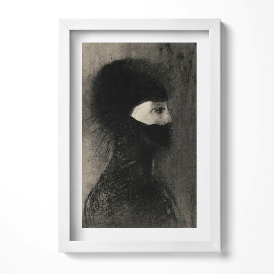 Obraz s rámem elegantní Portrét osoby, která nosí kuklu