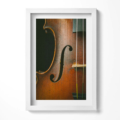 Obraz s rámem elegantní Nástroj na housle
