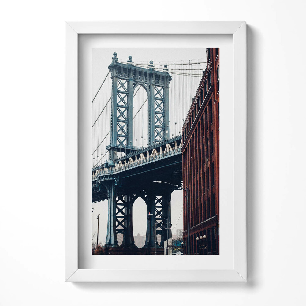 Obraz s rámem elegantní Architektura města mostu