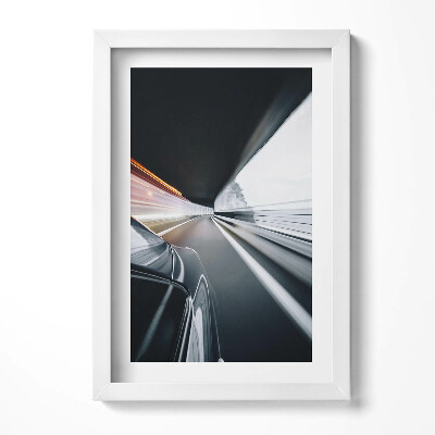 Obraz s rámem elegantní Auto jedoucí po ulici