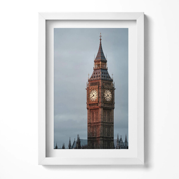 Obraz s rámem elegantní Big Ben ve večerním Londýně