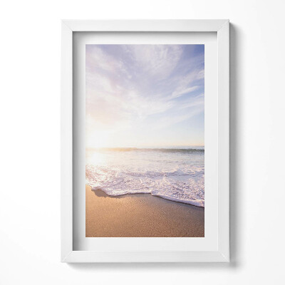 Obraz s rámem elegantní Klidný výhled na pláže a moře