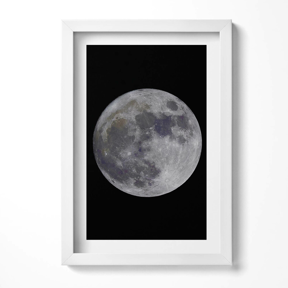 Obraz s rámem elegantní Úplněk na černé obloze