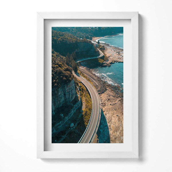 Obraz s rámem elegantní Přímořská cesta z ptačí perspektivy