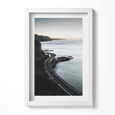 Obraz s rámem elegantní Přímořská cesta z ptačí perspektivy