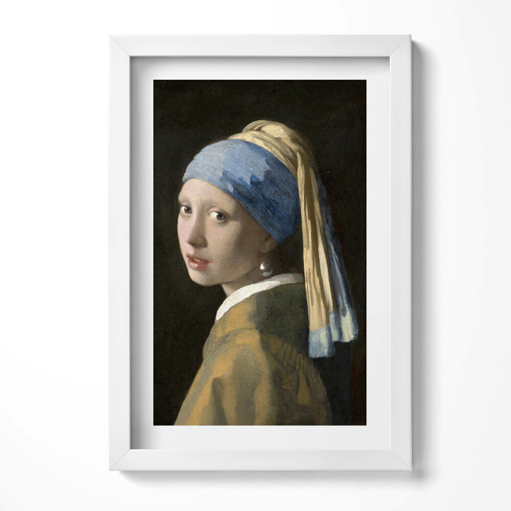 Obraz s rámem elegantní Obraz Dívka s perlou