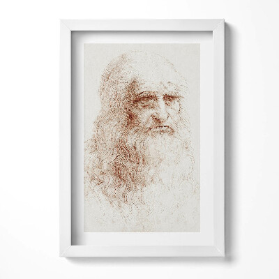 Obraz s rámem elegantní Autoportrét skica Leonarda Da Vinciho