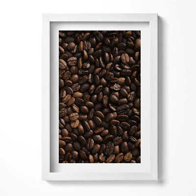 Obraz s rámem elegantní Kávová zrna Arabica