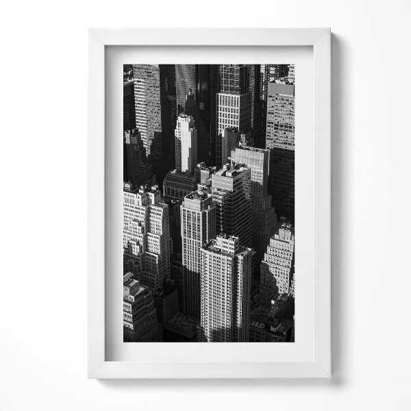 Obraz s rámem elegantní Černá a bílá městská architektura