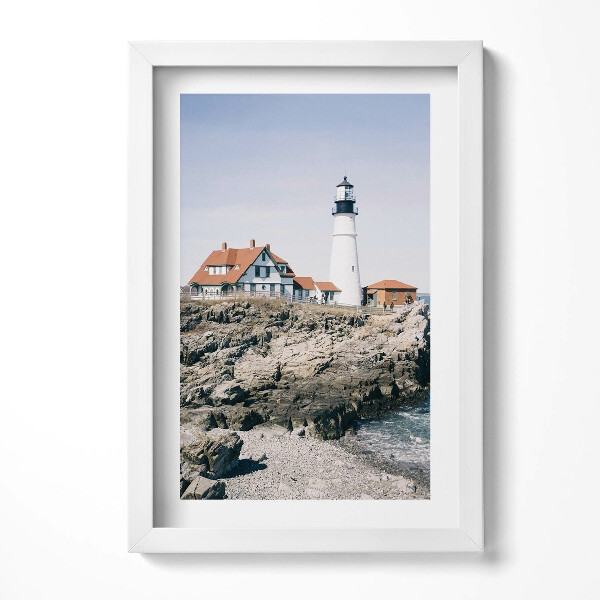 Obraz s rámem elegantní Mlhavé jehličnaté léto - krajina