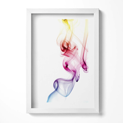 Obraz s rámem elegantní Barevný kouř abstrakce