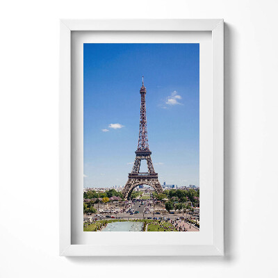 Obraz s rámem elegantní Krajina Eiffelova věž Paříž Francie
