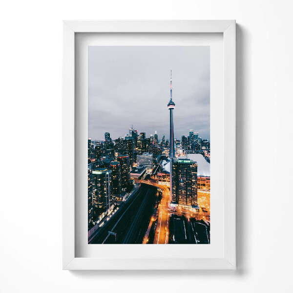 Obraz s rámem elegantní Letecký pohled na město