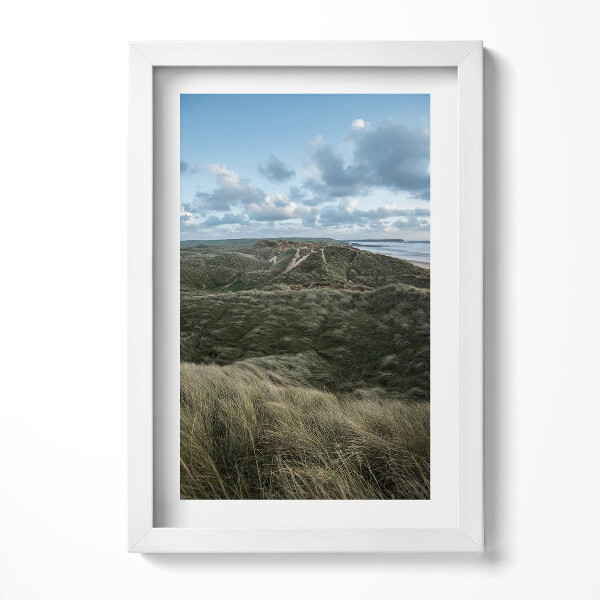 Obraz s rámem elegantní Horská krajina luk a trávy