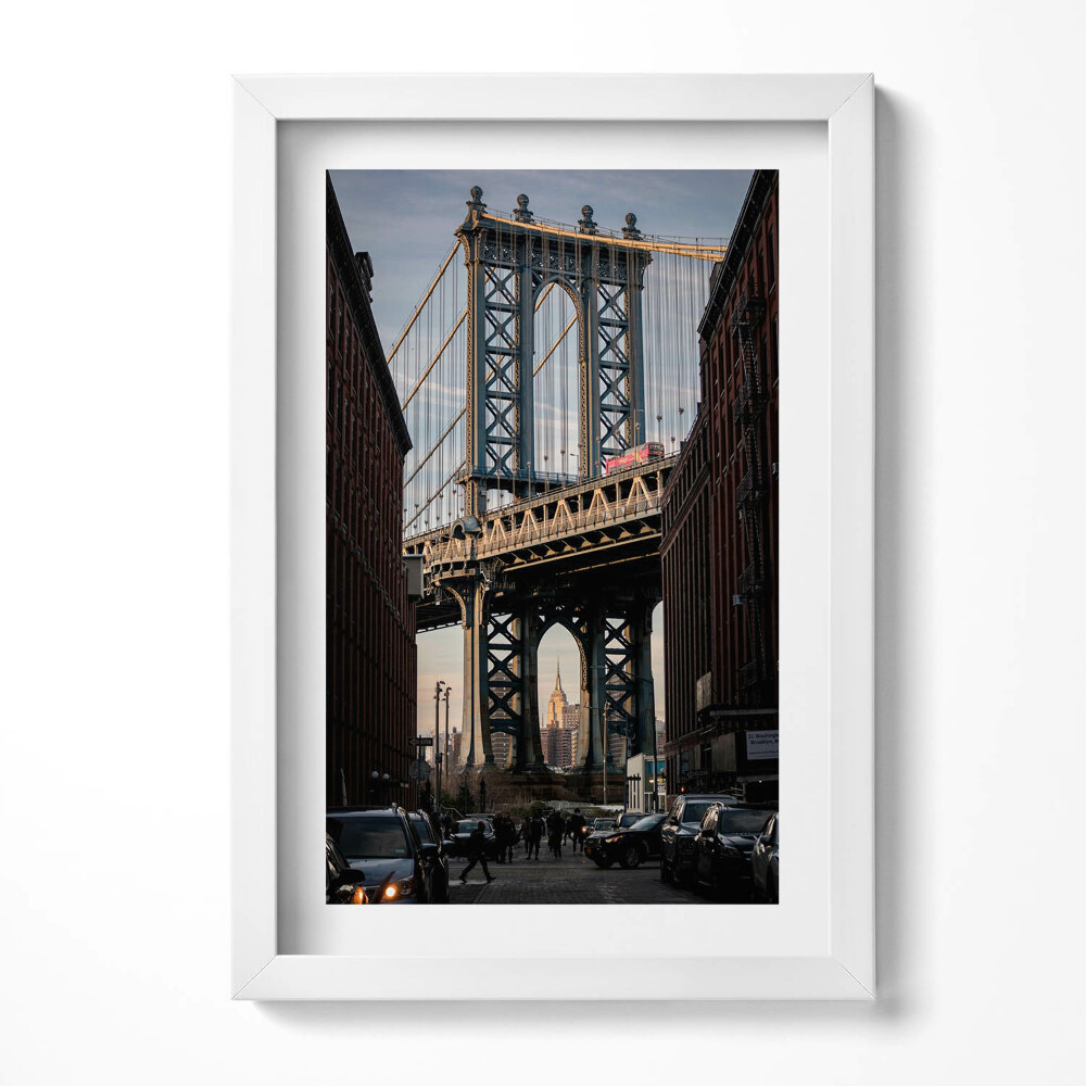 Obraz s rámem elegantní Architektura mostu a budov